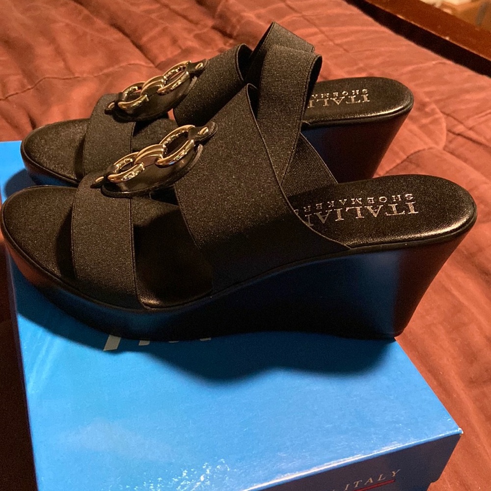 Wedged Sandals by Italian Shoemakers Brand.  NIB!
